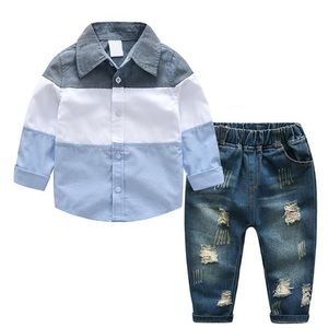 Blue Button Down Set